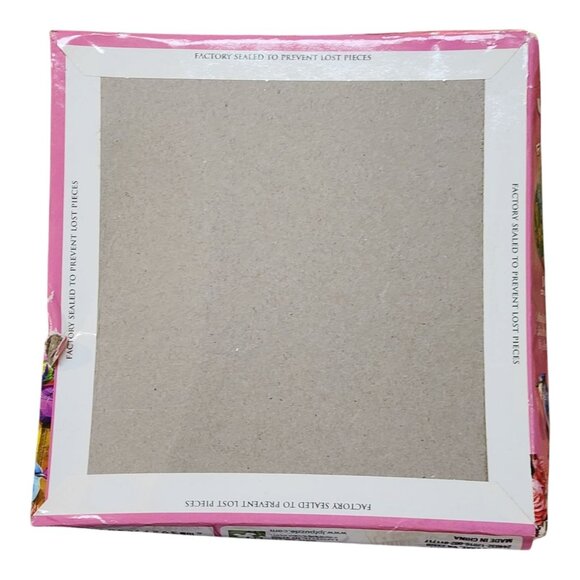 350pc ROUND PUZZLE JIGSAW SET COLORFUL SONG BIRDS & BIRDHOUSE WITH ROSES 14"×14" - Picture 2 of 8